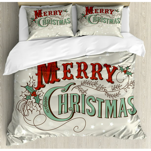 Red White, Queen Snowflake Bedding Red Christmas Duvet Cover Set White Snowflake Merry Christmas Design Kids Boys Girls Bedding Sets Queen 1 Duvet Cover 2 Pillowcases 